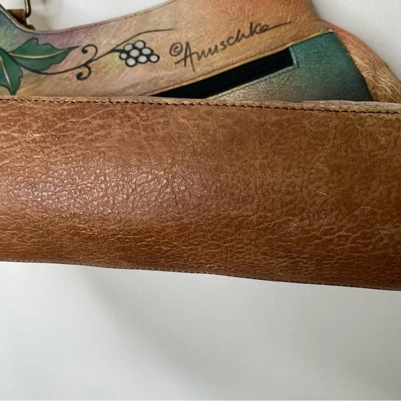 Anuschka Hand Painted Distressed Leather Handbag - Picture 11 of 16